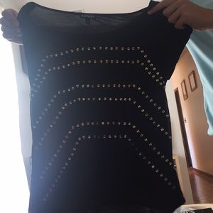 Express dress shirt with gold accents